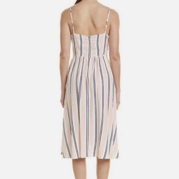 BB Dakota Salmon Navy & White Striped Sundress size Small - Picture 7 of 7